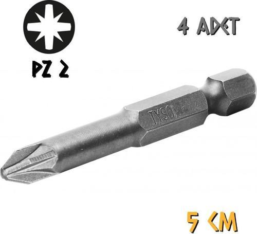 Tyson Vidalama Ucu Bits Uç - PZ2 Yıldız - 5 cm. - 4 Adet