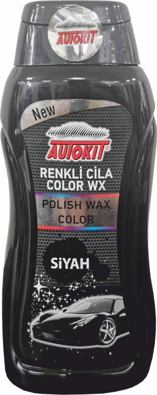 Autokit Renkli Likit Cila Siyah 300 ML