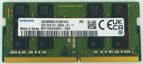 16 GB DDR4 3200 MHz CL22 NOTEBOOK RAM