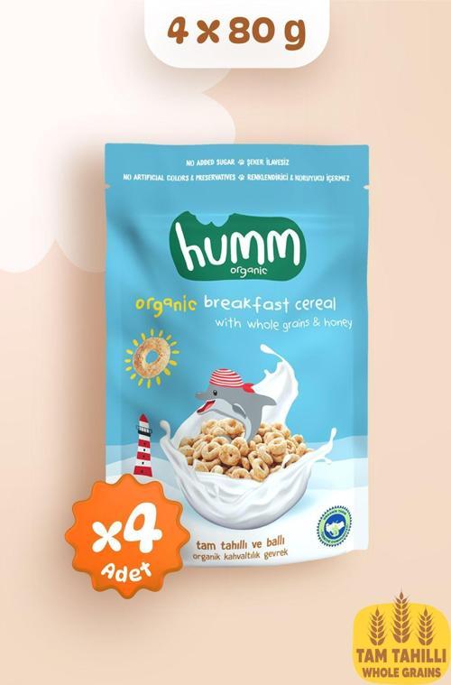 Organik Tam Tahıllı Ve Ballı Kahvaltılık Gevrek Atıştırmalık Paketi - 80 G X 4 Adet