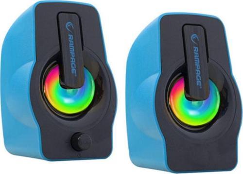 Rms-G7 Falsetto 2.0 6 Watt Rgb Ledli Mavi Multimedia Gaming Usb Speaker