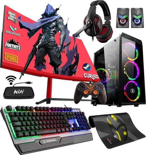Afx45 Ryzen 5 3600 32Gb 256Gb Ssd+500Gb Hdd Rx550 23.8" 165Hz Oyuncu Masaüstü Bilgisayarı