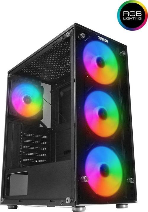 Z-Master X100 4X120Mm Rgb Fanlı Temperli Cam Pencere Gaming Oyuncu Bilgisayar Kasası