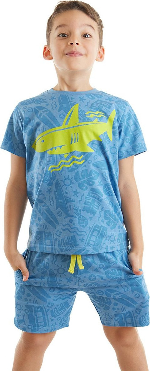 Shark Erkek Çocuk Yazlık T-shirt Şort Takım