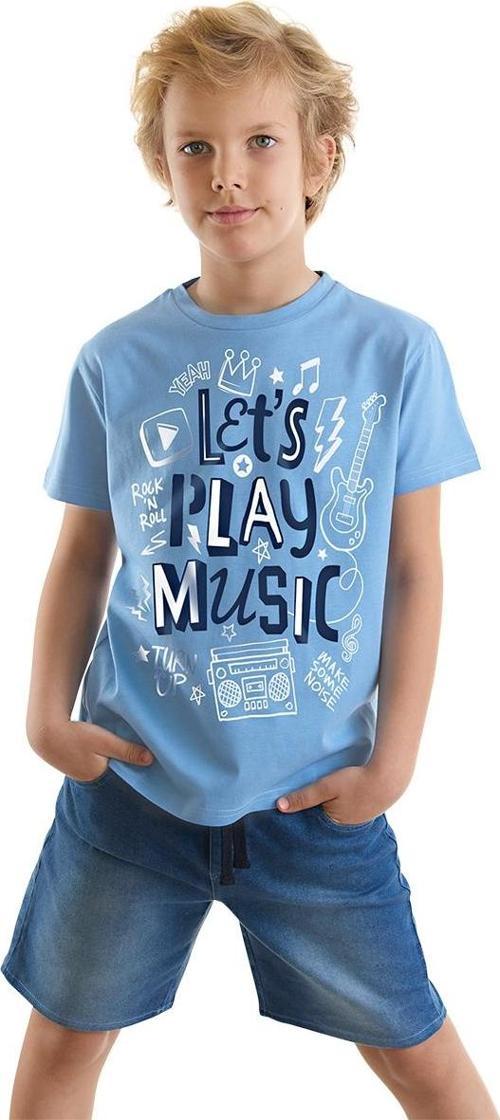 Let's Play Lacivert Erkek Çocuk Yazlık T-shirt Denim Şort Takım