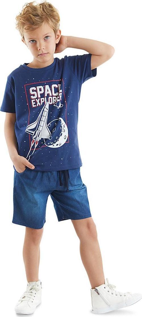 Space Erkek Çocuk T-shirt Denim Şort Takım