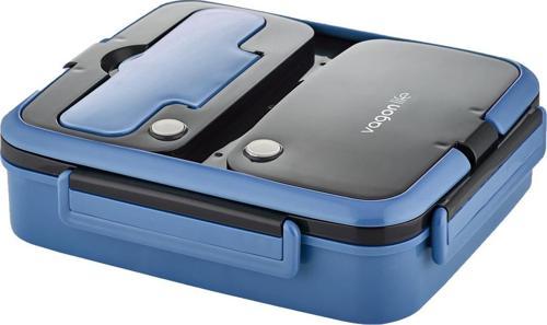Lunch Box 1000 ML Tek Kat 3 Bölmeli Metal Kaşıklı Yeni Nesil Sefer Tası-FFLBOX10164