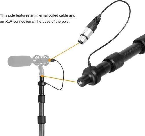 By-Pb25 Karbon Fiber Mikrofon Sopa Boom Pole