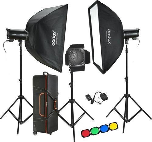Dp600 Iıı 600 Watt 3'Lü Paraflaş Kit Fdca31232