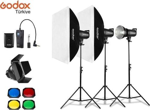 Sk400 Iı 400 Watt 3'Lü Stüdyo Paraflaş Seti Fdca31231