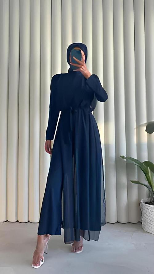 Şifon Detaylı Sandy Tesettür Abiye Tulum 40