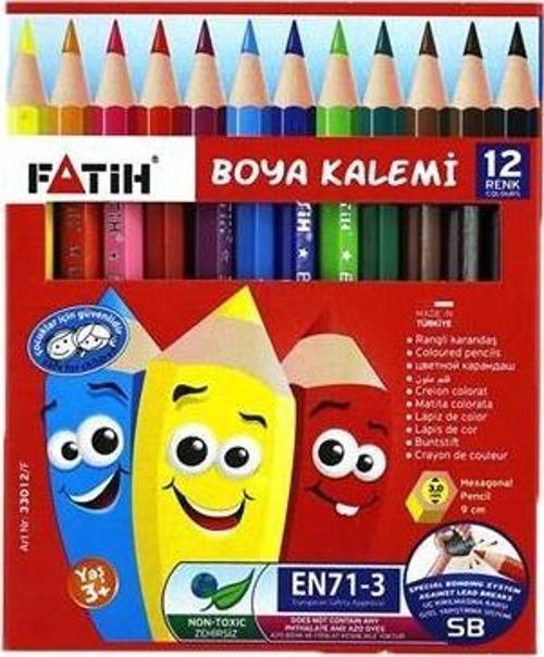 12 Renk Yarım Boy Kuru Boya 33012