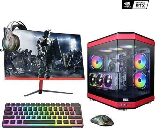 CRTG94 Ryzen 5 5600 16GB DDR4 512GB NVMe RTX 4060 24 İnç Gaming Hazır Sistem