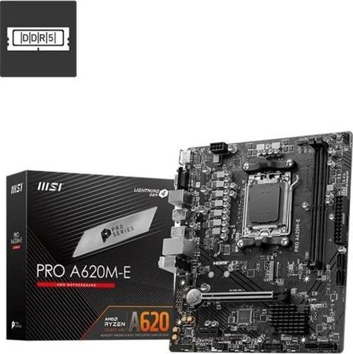 Pro A620m-e Ddr5 6800mhz 1xvga 1xhdmı 1xm.2 Usb 3.2 Matx Am5 ( Amd Am5 7000 Serisi İşlemci Uyuml