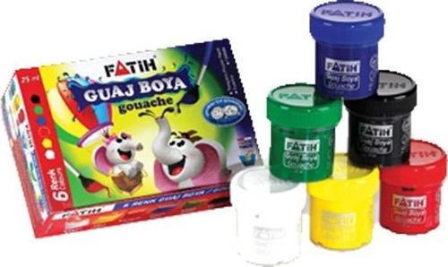 Guaj Boya Karton Kutu Şişe 6 Renk 25 ML 50410
