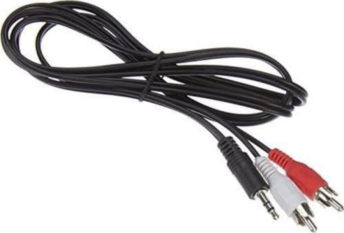 3.5 Mm Jak Ses Kablosu 3.5 Mm Jak - Kırmızı - Beyaz Kablo 1.5 Metre Siyah Stereo To Rca Kablo