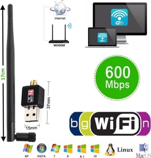 Antenli 300 Mbps Wireless Adaptör Usb 2 0 Wifi 11N 802 11B G N