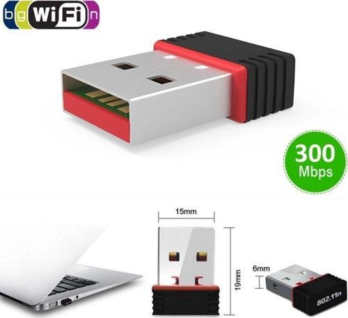 300 Mbps Nano Mini Internet Adaptör Kablosuz Ağ Wifi Alıcı Usb 300Nn1