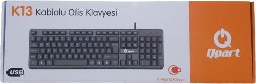K13 Usb Ofis Klavyesi Q Tr Kablolu
