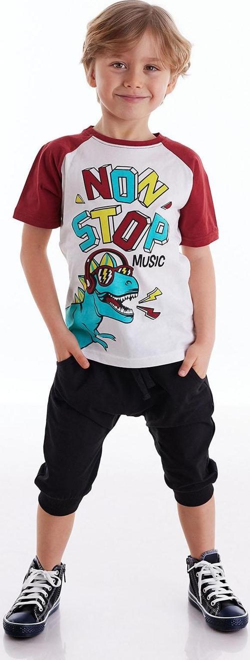 Dino Music Erkek Çocuk T-shirt Kapri Şort Takım