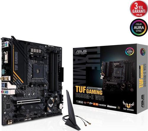 Tuf Gaming B550M-E Wifi AMD AM4 128GB DDR4 4866Mhz M2 Dp-Vga-Hdmi mATX Anakart