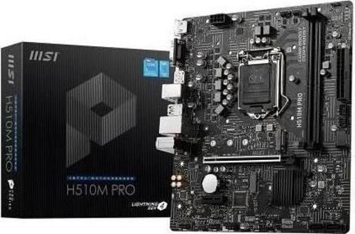 Msi H510M Pro Soket 1200 Ddr4 3200 Pcı-E Gen 4 ,m.2 Usb3.2 1x 1g Lan Matx Anakart