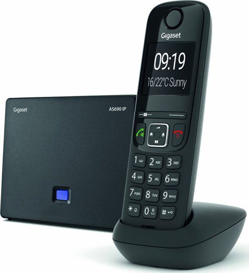 AS690 IP Siyah Telsiz Dect Telefon 2" Ekran 150 Rehber