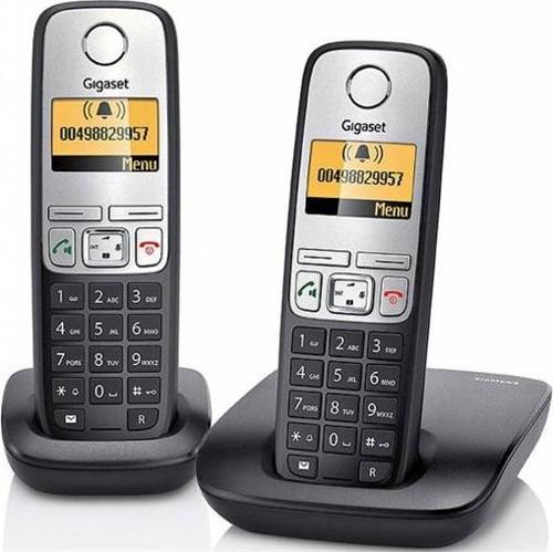 A415 Duo 2 li Siyah Telsiz Dect Telefon 100 Rehber Handsfree Işıklı Ekran