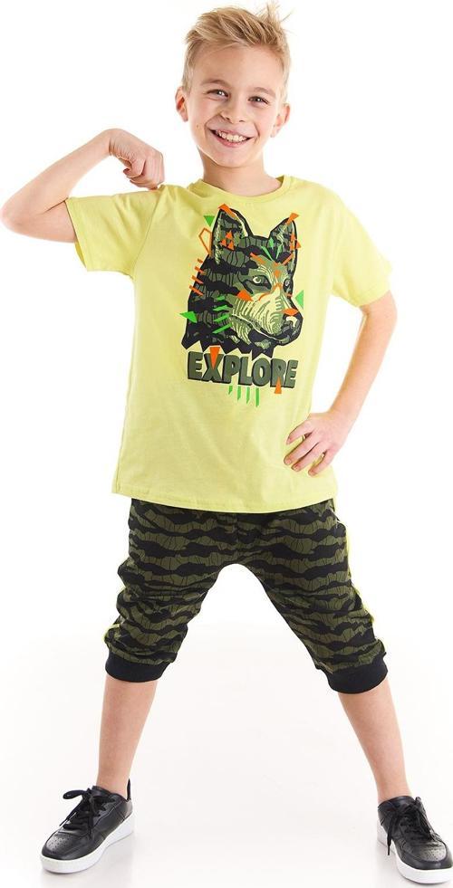 Kaşif Kurt Erkek Çocuk T-shirt Kapri Şort Takım