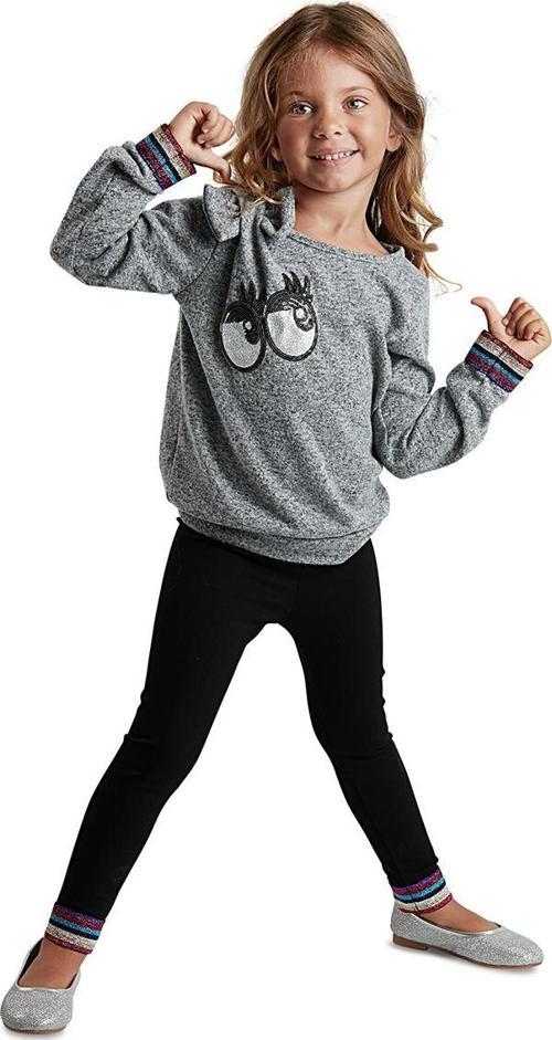 Gözler Kız Çocuk Triko Kazak Tayt Takım