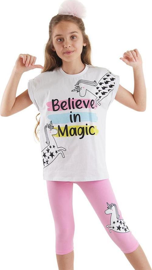 Believe in Magic Kız Çocuk Yazlık T-Shirt Tayt Takım