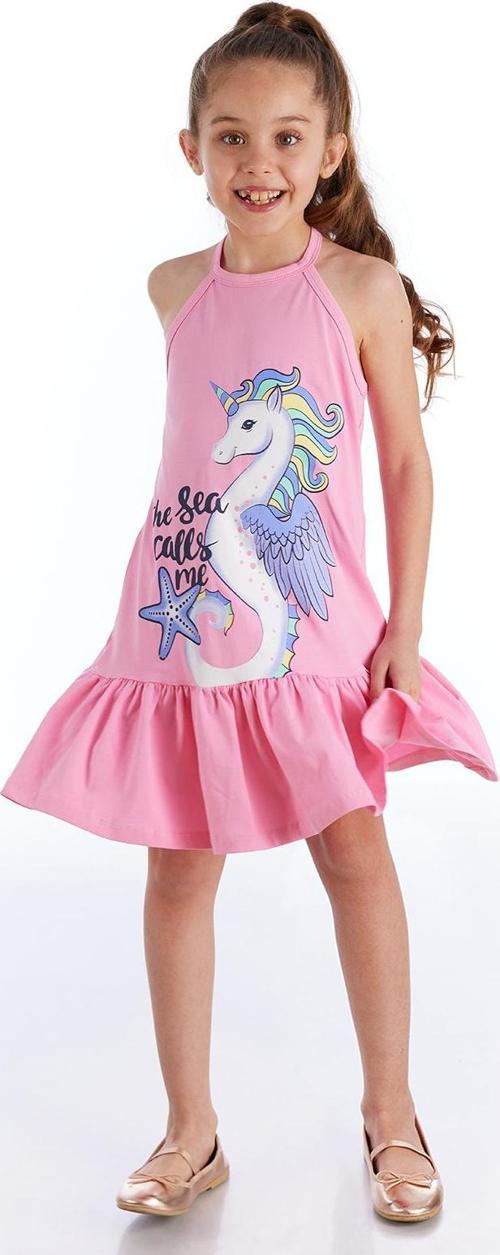 Seacorn Kız Çocuk Pembe Askılı Yazlık Elbise