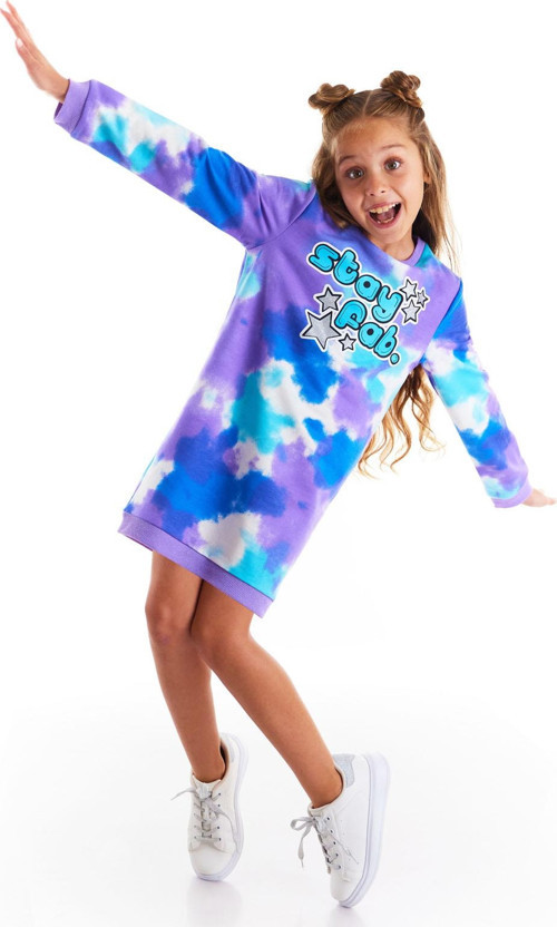 Fab.Batik Renkli Kız Çocuk Elbise