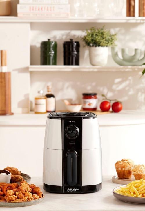 Smart Cook 60 Dakikaya Kadar Zaman Ayarlı Compact Airfryer Krem 2 Kişilik