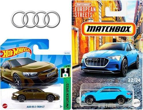 2 Araç Audi Set - Hot Wheels e-tron Gt & Matchbox  e-tron (1/64)