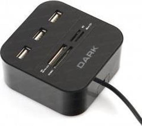 UCR202 USB MicroSD-SD-MMC-M2-MS PRO DUO Kart Okuyuculu USB Çoklayıcı
