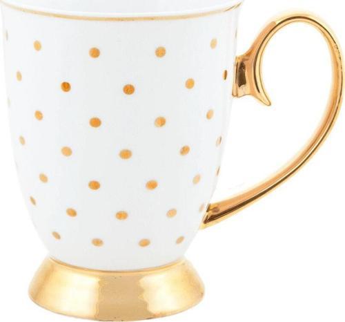 Mug Ivory Polka Gold