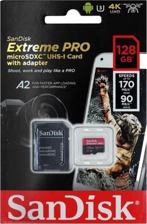 128 Gb Extreme Pro 170Mb/S Microsdxc Sdsqxcy-128G-Gn6Ma Micro Sd Kart