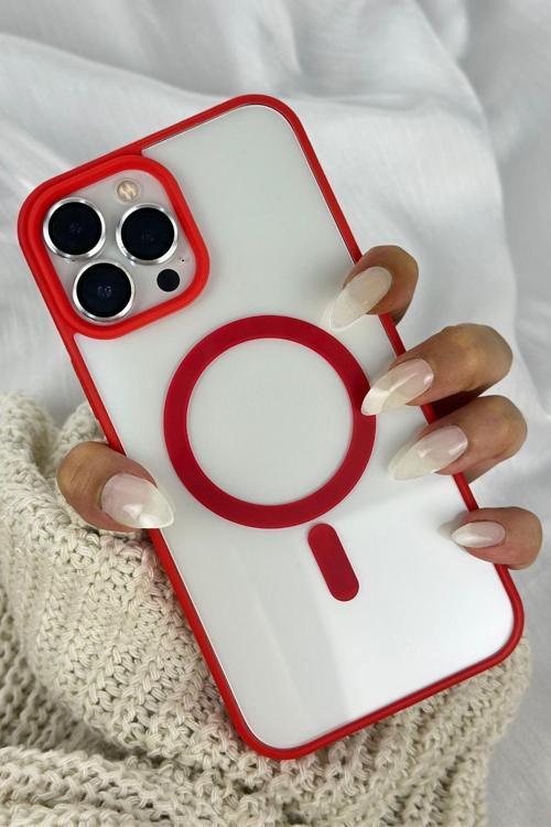 Apple Iphone 12 Pro Max Magsafe Wireless Şarj Özellikli Silikon 2mm Kamera Çıkıntılı Rema Kılıf