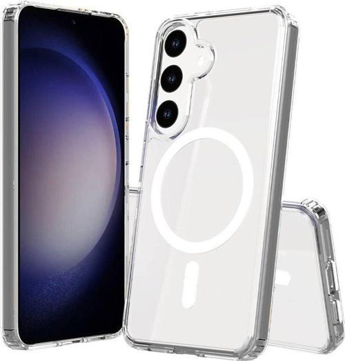 Samsung Galaxy S23 Fe Şeffaf Magsafe Wireless Kablosuz Şarj Destekli V-mags Kılıf