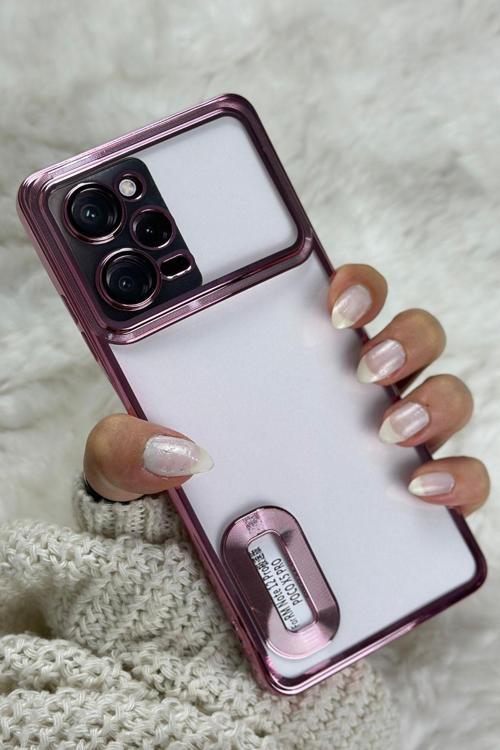 Xiaomi Redmi Note 12 Pro 5g Kamera Korumalı Şeffaf Logo Gösteren Kenarları Parlak Lüx Omega Kılıf
