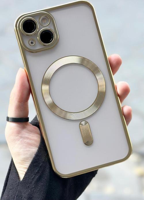 iPhone 13 Kamera Korumalı Sararmaz Silikon Parlak Magsafe Destekli Modern Cetro Kılıf