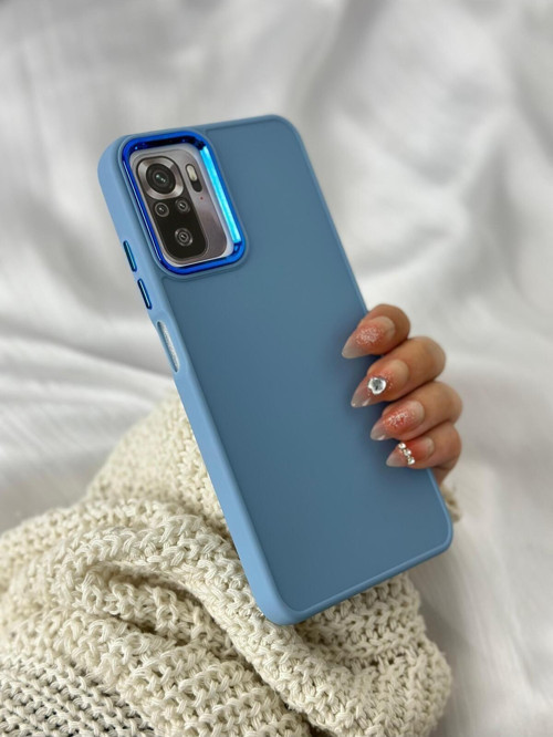 Xiaomi Redmi Note 10 / 10s Uyumlu Parlak Metal Detaylı Lansman Silikon Tuşu Kolay Basmalı Ruby
