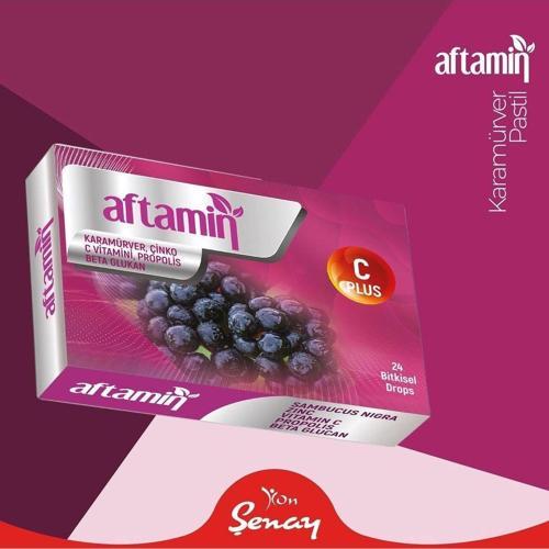 Aftamin Kara Mürver Pastil - 24 Adet
