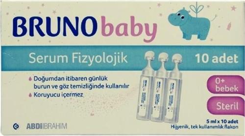 Bruno Baby Serum Fizyolojik 5 Ml X 10 Adet Tek Kullanımlık Flakon