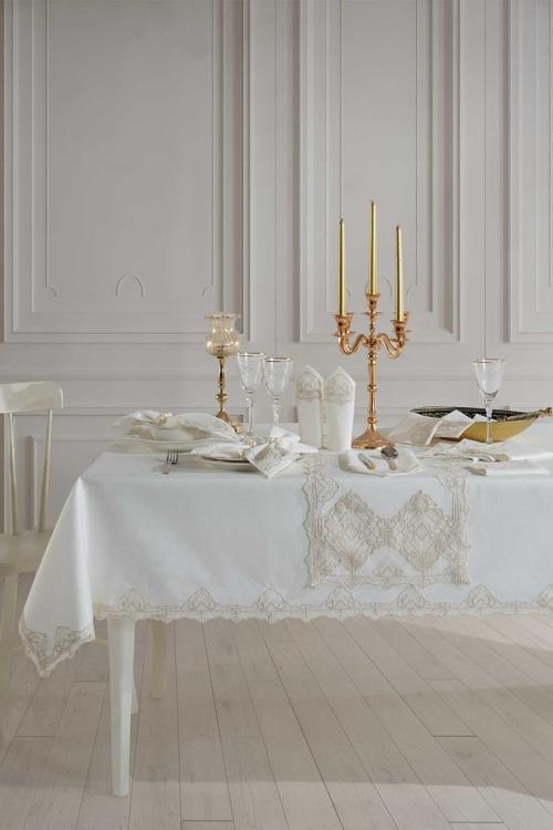 Yemek Seti 12 Kişilik Dantelli Bride Gold