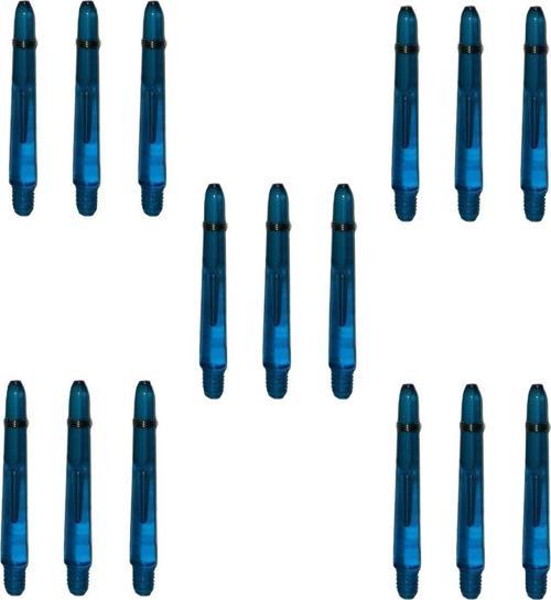 5 Set (15 Adet) 41Mm, Mavi Polikarbon(Pc) Şeffaf Dart Shaft-Şaft.