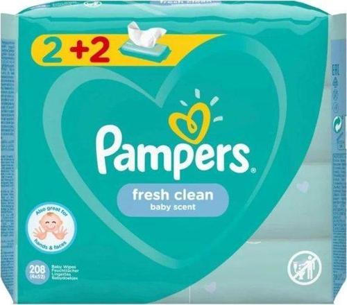 Pampers Baby Islak  Havlu Temiz Ve Ferah (4x52) 208 Yaprak