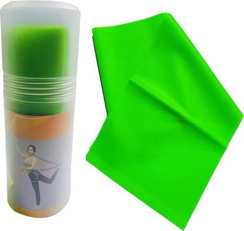 Pilates Bandı Orta Sert 140 x 15 cm Egzersiz Direnç Lastiği Yeşil