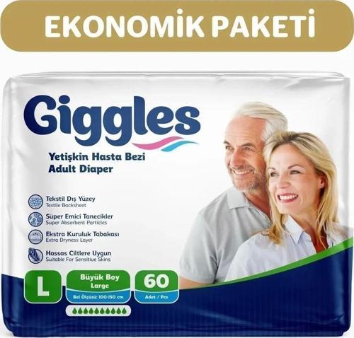 Yetişkin Bel Bağlamalı Hasta Bezi Large 30'lu 2 Paket 60 Adet